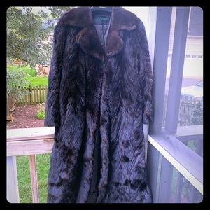 3/4 length Chevron Mink Coat